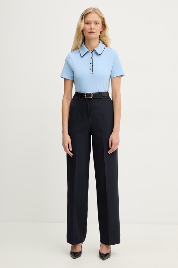 Morgan pantaloni straight de damă POYA.F POYA.F bleumarin SS26