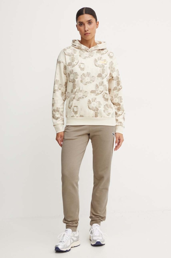 Bavlnené tepláky Puma 676805 zelená AW24