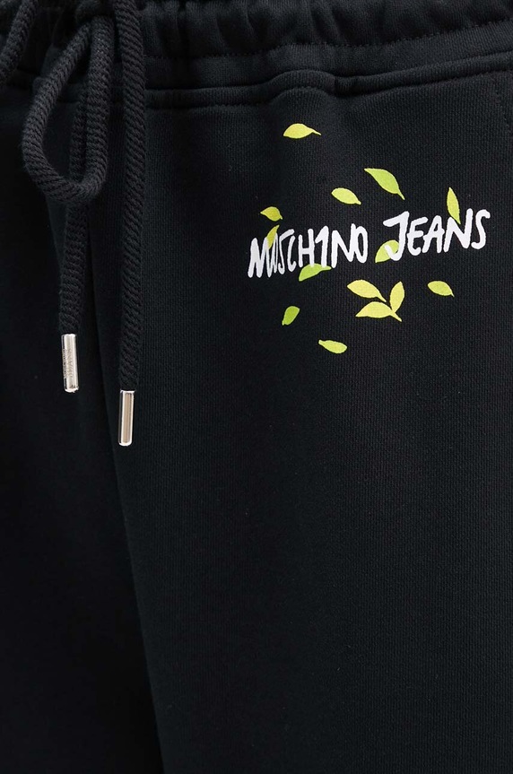 Bavlnené tepláky Moschino Jeans čierna 0319.8732