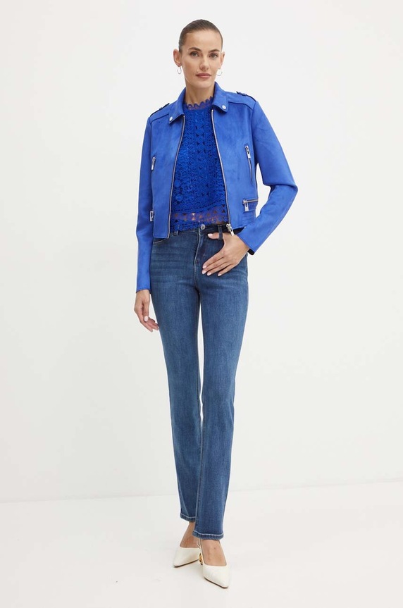 Morgan jeansy PDROIT PDROIT niebieski SS26