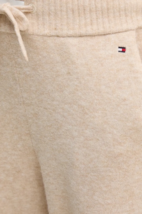 Donji dio trenirke s dodatkom vune Tommy Hilfiger bež UW0UW05523