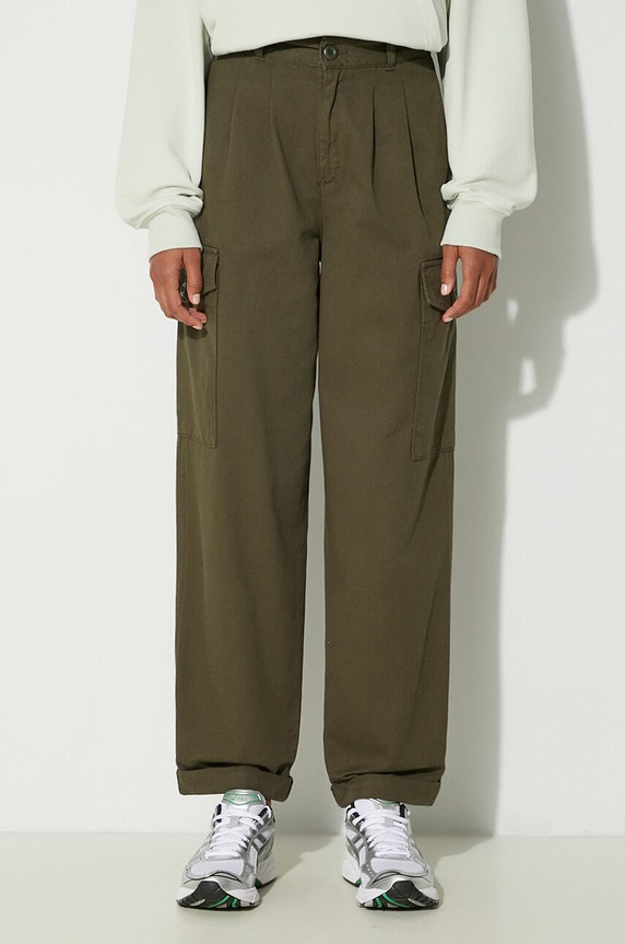 Carhartt WIP cotton trousers Collins Pant plain green I029789.666GD