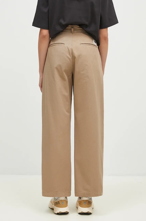 Одежда Хлопковые брюки Carhartt WIP Leola Pant I033147.8Y06 бежевый