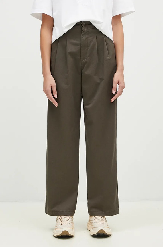 Carhartt WIP cotton trousers Leola Pant cotton green I033147.96406