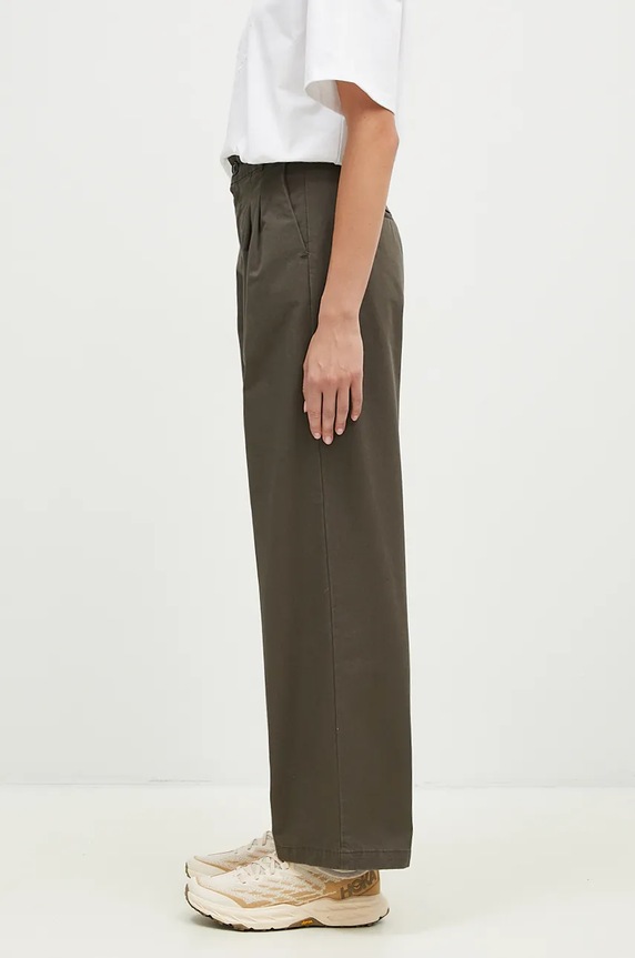 Carhartt WIP cotton trousers Leola Pant I033147.96406 green AW24