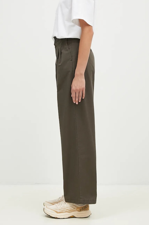 Carhartt WIP cotton trousers Leola Pant I033147.96406 green AW24