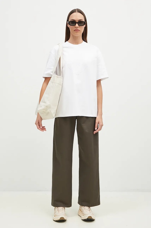 Carhartt WIP cotton trousers Leola Pant I033147.96406 green