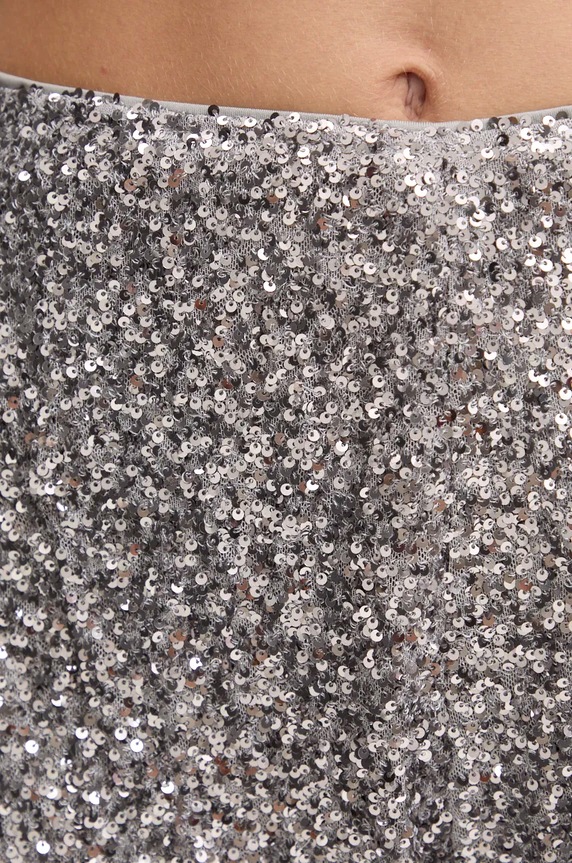 Σορτς Never Fully Dressed Gunmetal Sequin Hot Pants ασημί NFDTR351
