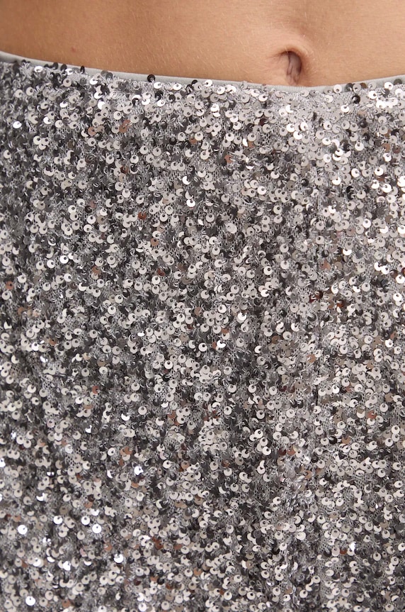 Σορτς Never Fully Dressed Gunmetal Sequin Hot Pants ασημί NFDTR351