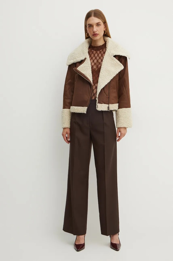 Παντελόνι Bardot CALLISTA 57514PB7 καφέ AW24