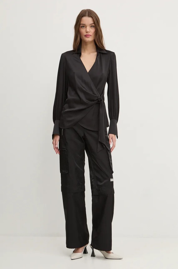 Karl Lagerfeld Jeans nadrág 246J1004 fekete AW24