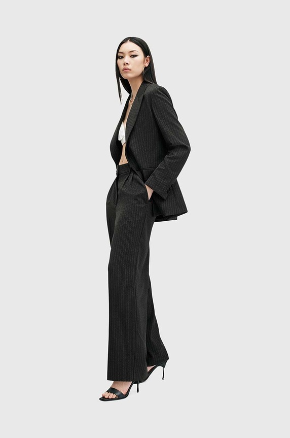 Брюки AllSaints AVERIE PIN прямой серый W009QB