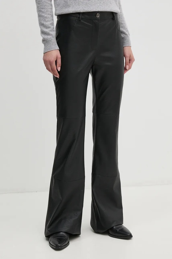Artigli pantaloni imitatie de piele negru ACPA000229