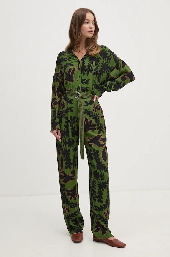 La Petite Française pantaloni PFPONCTUEL PFPONCTUEL verde AW24