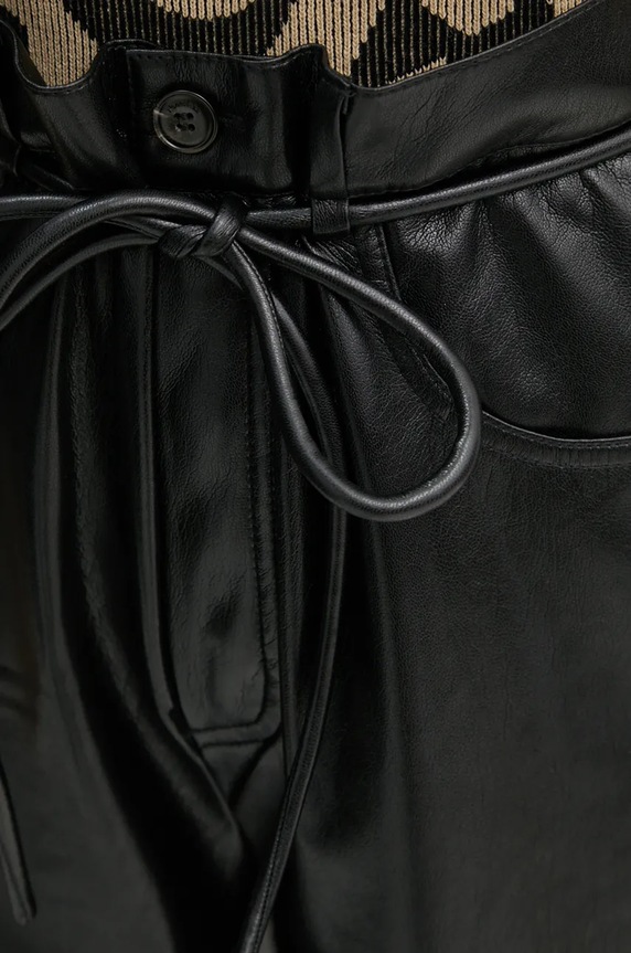 Hlače Nanushka SATO crna NW24PFOW10151