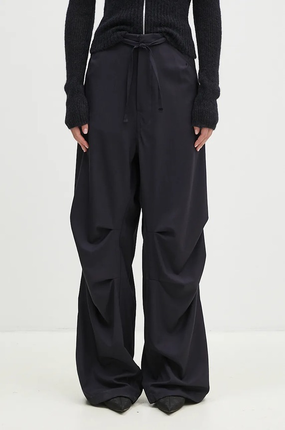 Μάλλινο παντελόνι DARKPARK Daisy μαλλί σκούρο μπλε WTR42.FAW04.0051