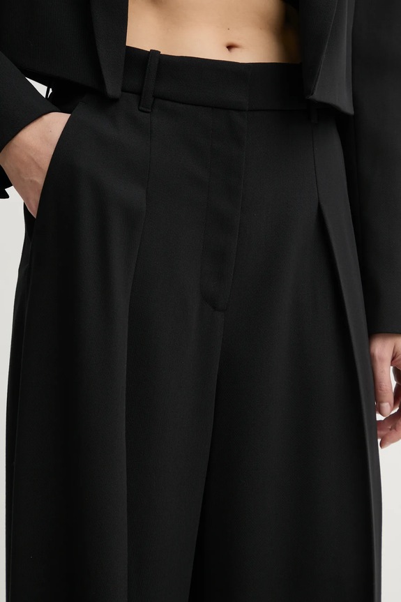 A.L.C. spodnie wełniane Ryder czarny 2PANT01086
