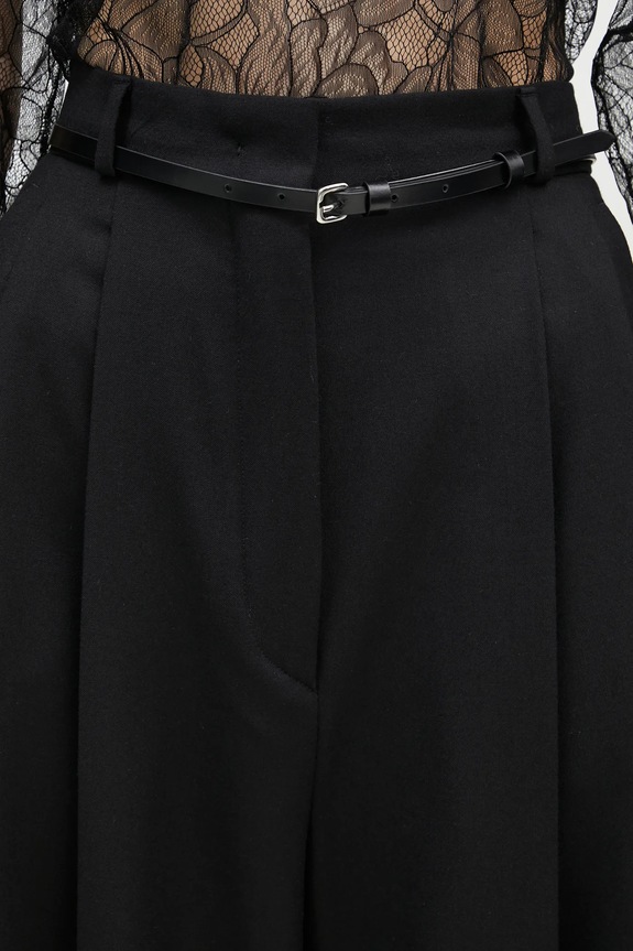 Vlnené nohavice Sportmax Kiens12 čierna 2422136022600