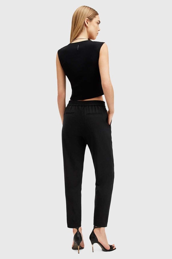 Kalhoty AllSaints ALEIDA TRI TROUSER W009QZ černá