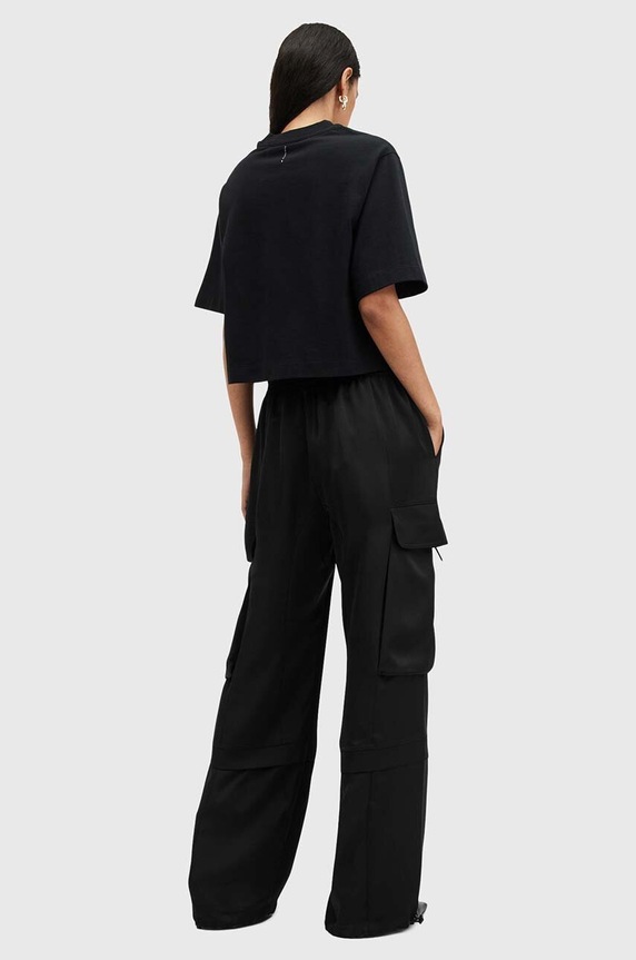 Παντελόνι AllSaints BARBARA TROUSER W011TB μαύρο