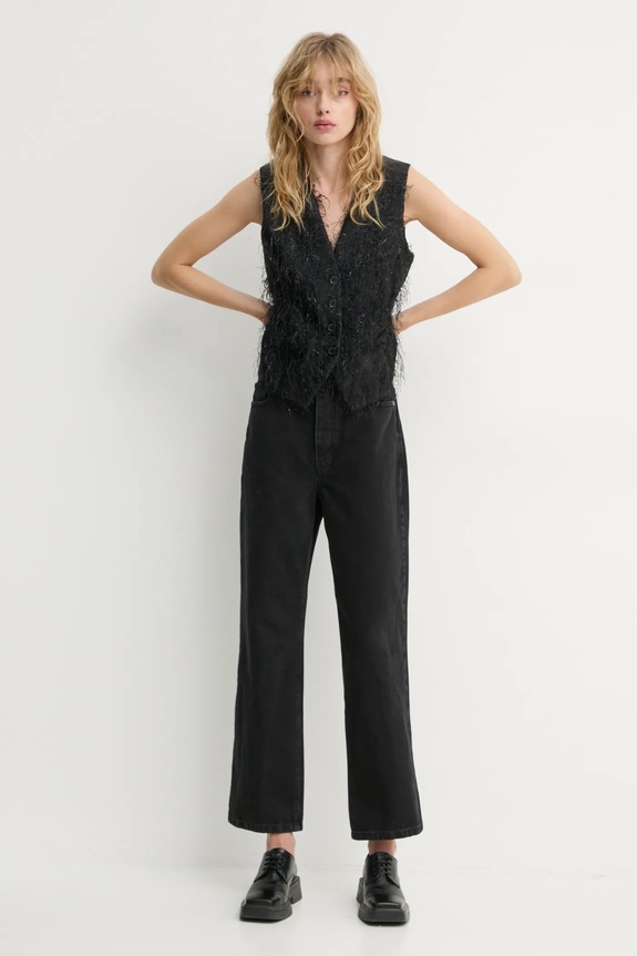 By Malene Birger jeansy MILIUM Q70252012Z czarny AW24