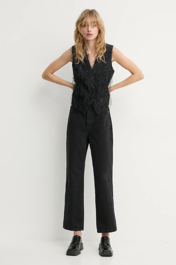 By Malene Birger jeansy MILIUM Q70252012Z czarny AW24