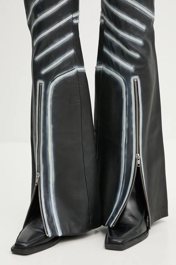 Kožené nohavice Stand Studio Moto Trousers Detailed 62287.7030 čierna