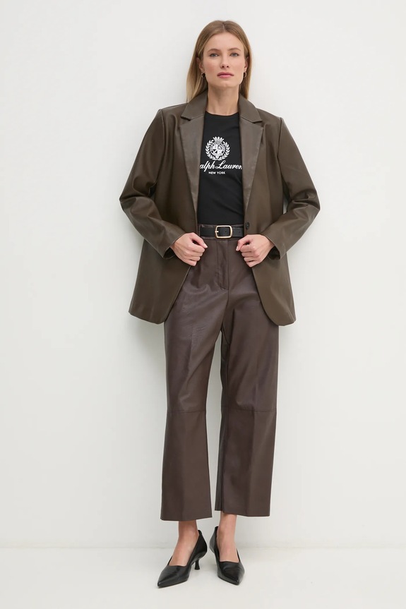 Παντελόνι Sandro Ferrone SFS15YBERACHELE καφέ AW24