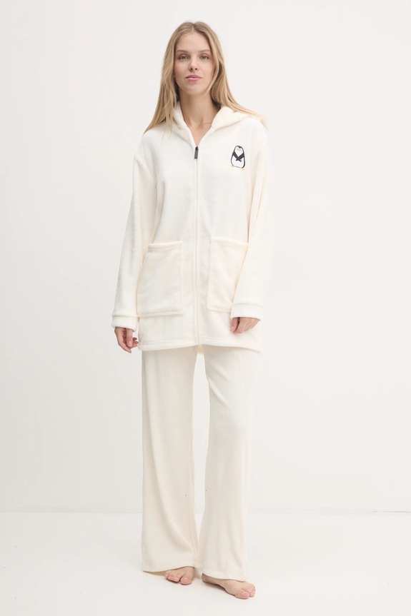 Abercrombie & Fitch pantaloni de trening KI147.4076.150 bej AW24