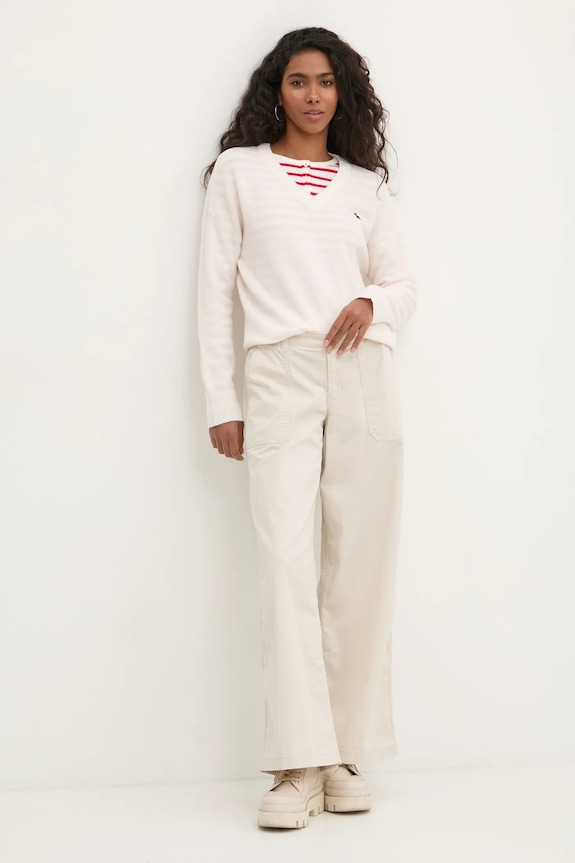 Kalhoty Hollister Co. KI356.4179.101 béžová AW24
