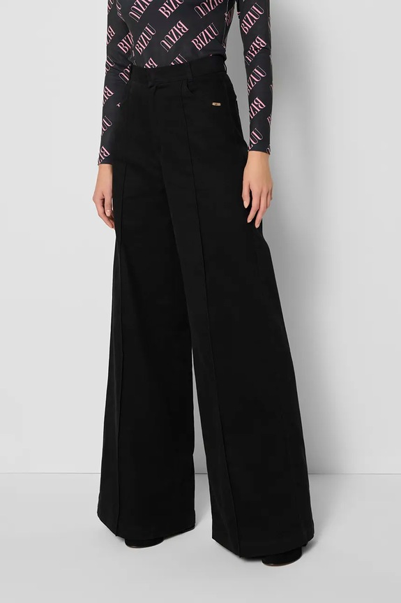 Bavlněné kalhoty Bizuu NEGRATE NEGRATE.CZARNY.AW24 černá AW24
