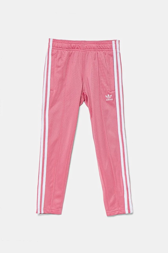 adidas Originals spodnie dresowe dziecięce SST TP OPEN HEM IY4032 różowy AW24