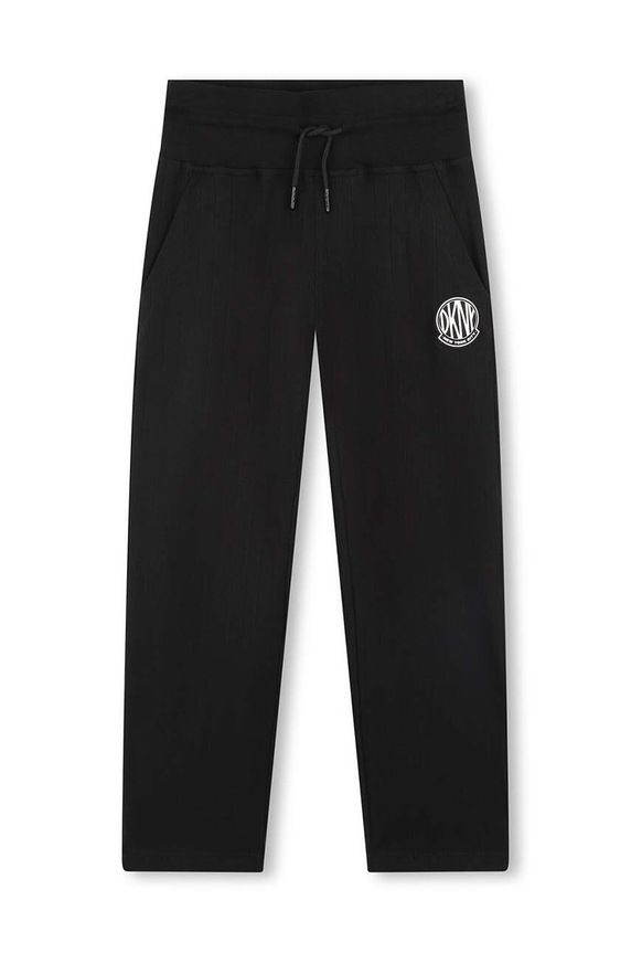 Dkny pantaloni de trening pentru copii tricotaj negru D60226.156.162