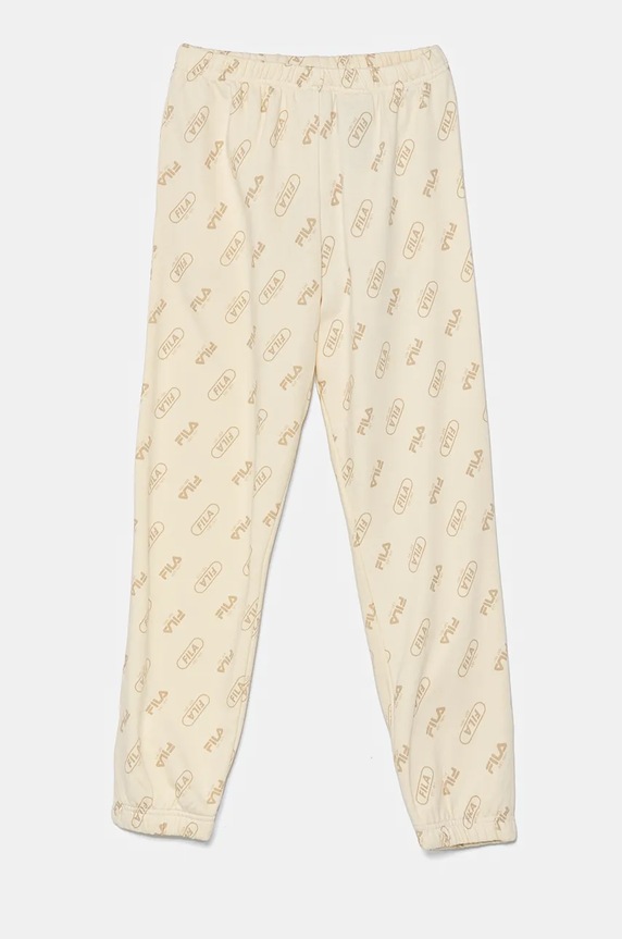 Fila spodnie dresowe dziecięce LOITZENDORF FAT0577 beżowy AW24