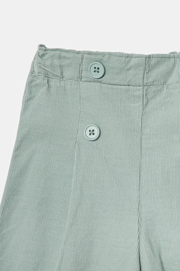 Fete United Colors of Benetton pantaloni din catifea pentru copii 4O5GGF025.P.Seasonal verde