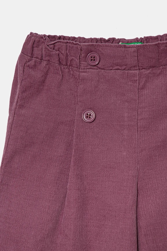 Девочка Детские вельветовые брюки United Colors of Benetton 4O5GGF025.P.Seasonal фиолетовой