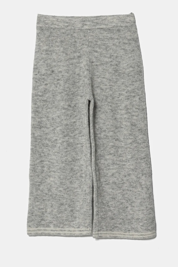 United Colors of Benetton pantaloni din amestec de lână pentru copii tricotaj gri 1EWBCF009.G.Seasonal