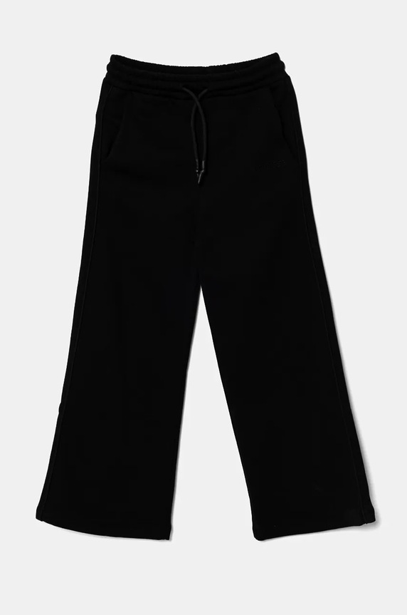 Dječji pamučni donji dio trenirke Patrizia Pepe J046 pletivo crna 7P0316