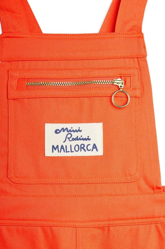 Παιδικές βαμβακερές ολόσωμες φόρμες Mini Rodini Mallorca πορτοκαλί 2465010242