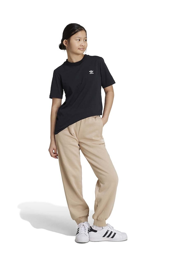 Dječji donji dio trenirke adidas Originals BOYFRIEND PANTS bez uzorka bež IX7646