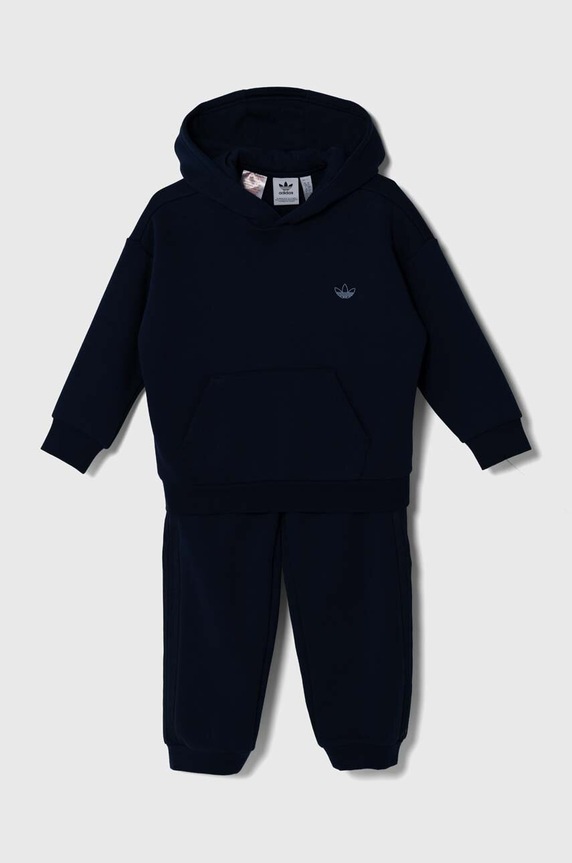 Dječja trenirka adidas Originals HOODIE SET print mornarsko plava IZ4555