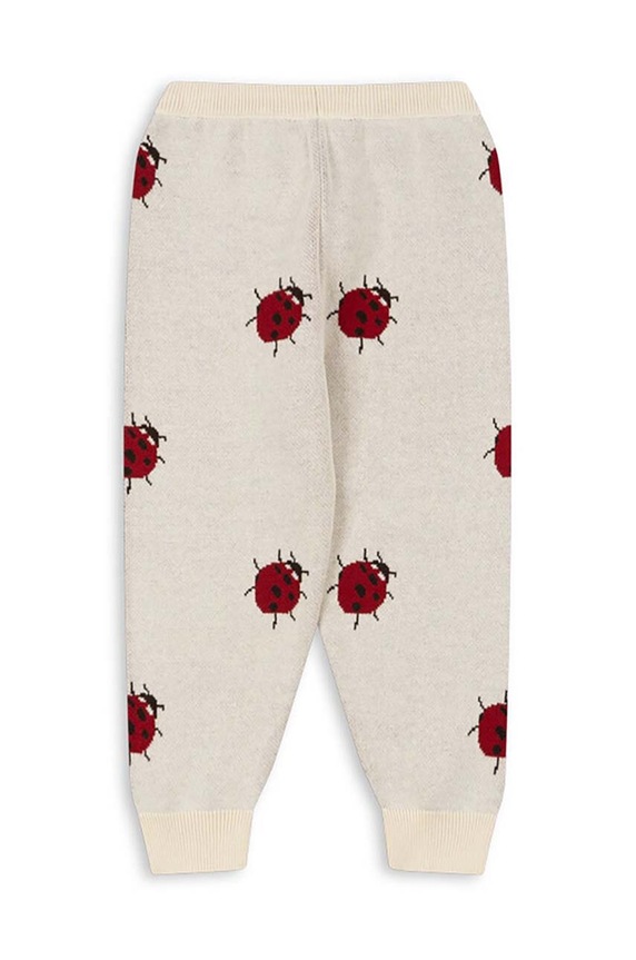 Момче Детски памучен спортен панталон Konges Sløjd LAPIS KNIT PANTS KS101555 бежов