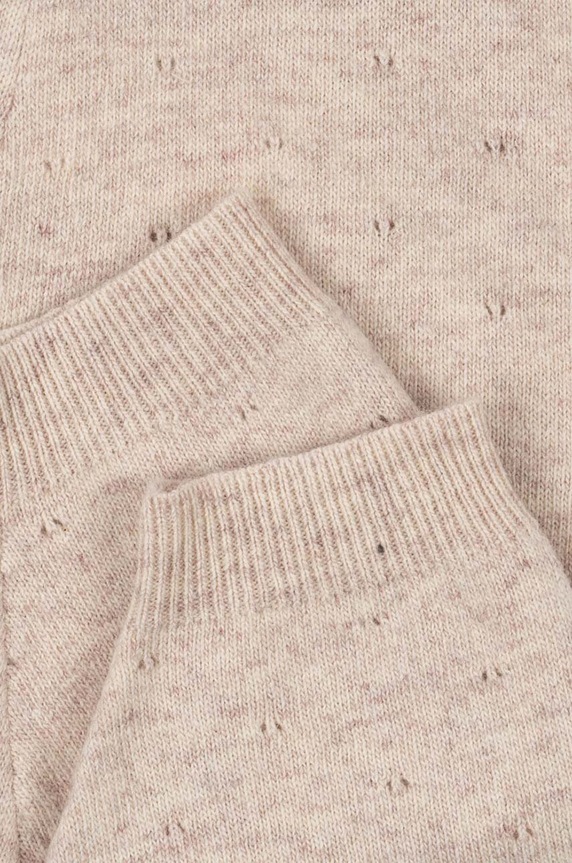 Dětské kalhoty s příměsí vlny Konges Sløjd MINO KNIT PANTS béžová KS101616