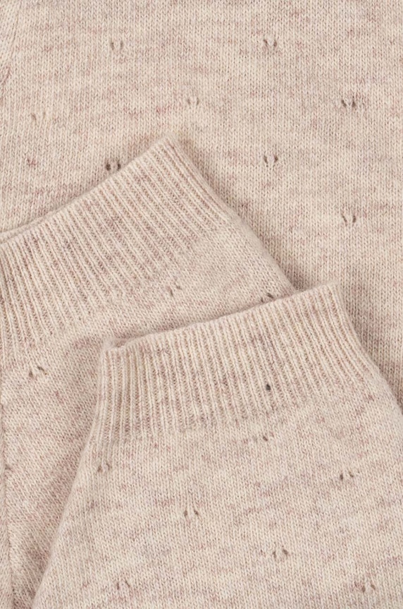 Dětské kalhoty s příměsí vlny Konges Sløjd MINO KNIT PANTS béžová KS101616