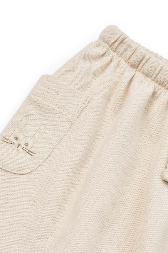 Liewood pantaloni de trening din bumbac pentru bebeluși Alain Baby Pants bej LW19157