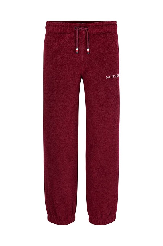 Детски спортен панталон Tommy Hilfiger U POLAR FLEECE SWEATPANTS KS0KS00583.9BYH. бордо AW24
