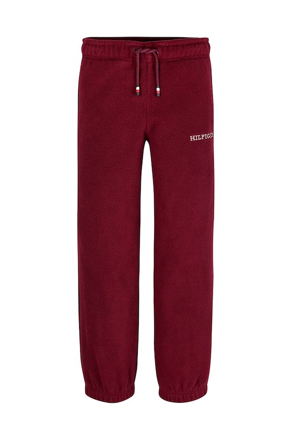 Детски спортен панталон Tommy Hilfiger U POLAR FLEECE SWEATPANTS KS0KS00583.9BYH. бордо AW24