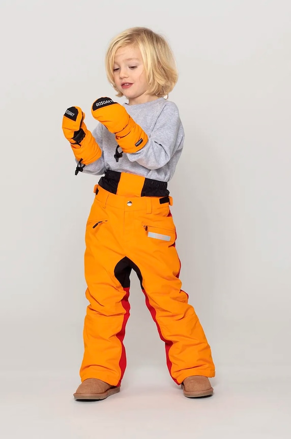 Παιδικό παντελόνι σκι Gosoaky BIG BAD WOLF λεπτό μοτίβο πορτοκαλί 242.9.1.708