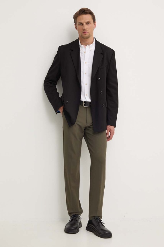 Les Deux spodnie LDM501072 zielony AW24