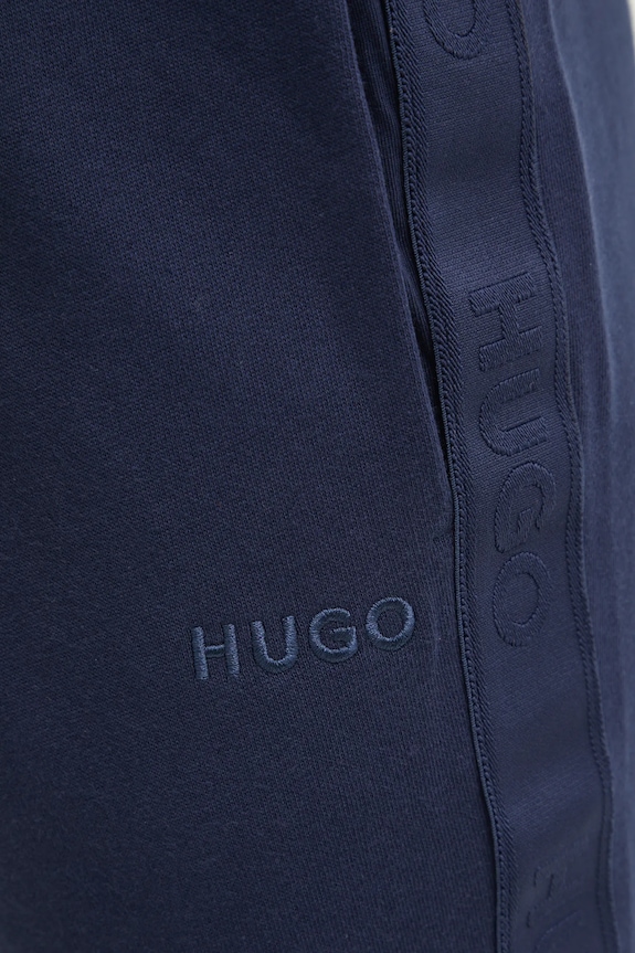 Бавовняні штани лаунж HUGO темно-синій 50520501